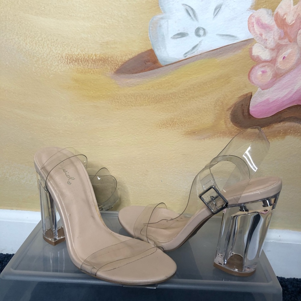 clear heels